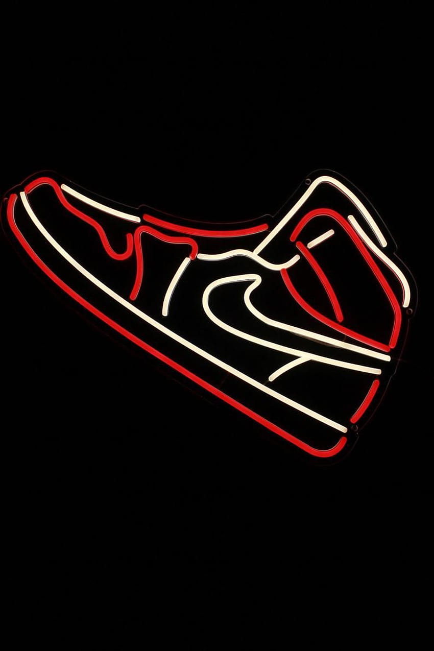 Sepatu Air Jordan 1 Led NEON LIGHT SIGN Hypebeast, sepatu neon wallpaper ponsel HD