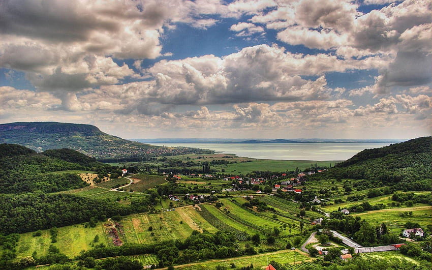 Красив пейзаж Балатон Унгария HD тапет