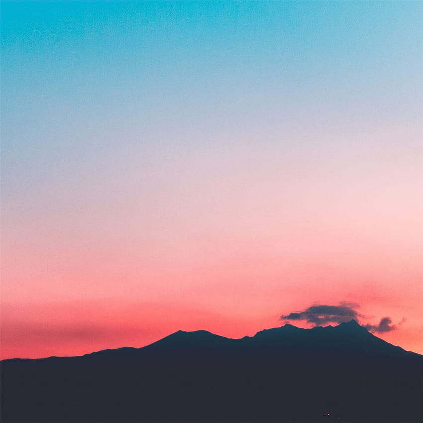 volcano pink sunset hill iPad Pro, hills sunset HD phone wallpaper
