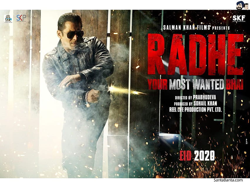 Salman Khan in the poster of his next Bollywood film as `Radhe Your Most Wanted Bhai`, salman khan radhe HD wallpaper