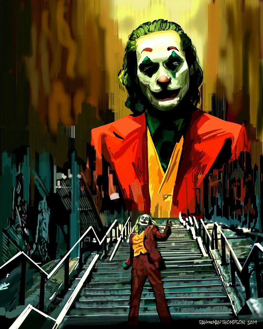 DANtheMAN607 illustration • Joker, Joaquin Phoenix as Arthur Fleck, arthur fleck smartphone HD phone wallpaper