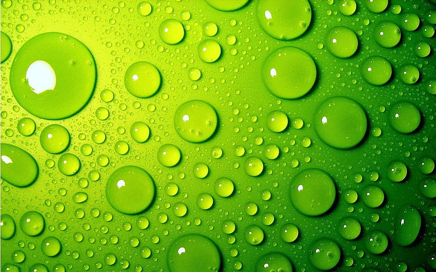 Green Bubbles HD wallpaper