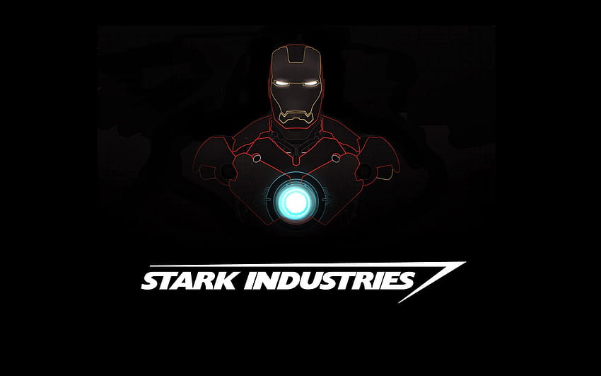 Iron Man, Stark Industries, Minimal, Dark, ,, iron man HD тапет