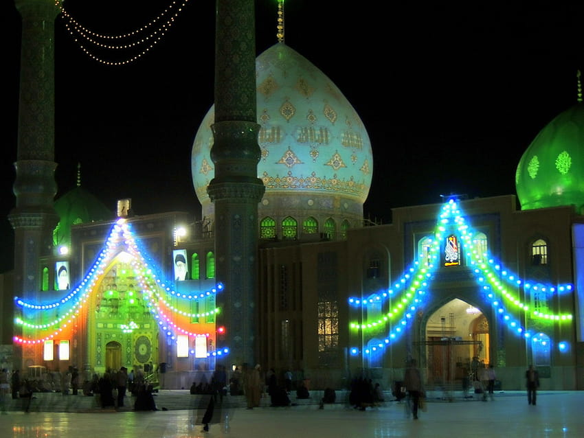 ジャムカラン モスクの常夜灯、 高画質の壁紙