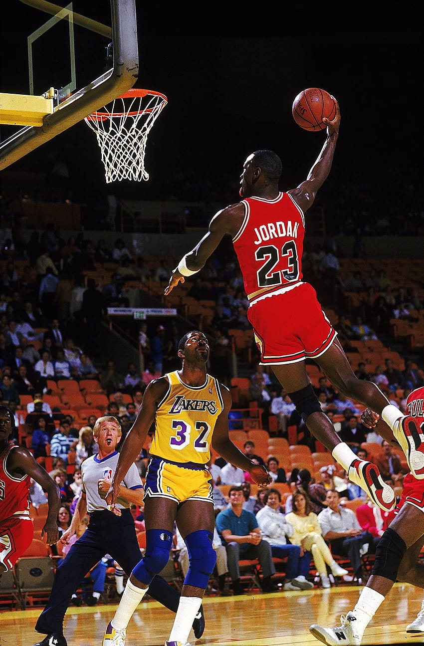 Michael Jordan Dunk, Vintage von Michael Jordan HD-Handy-Hintergrundbild