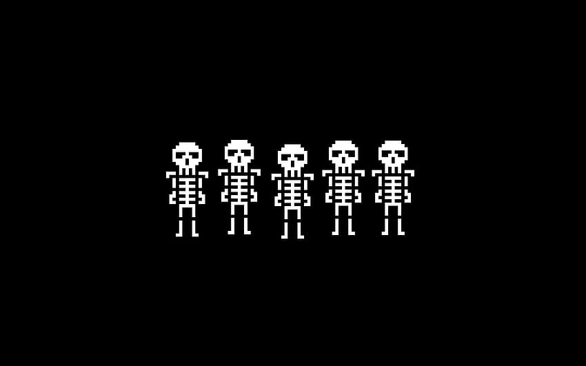 Skeleton, halloween 8 bit HD wallpaper