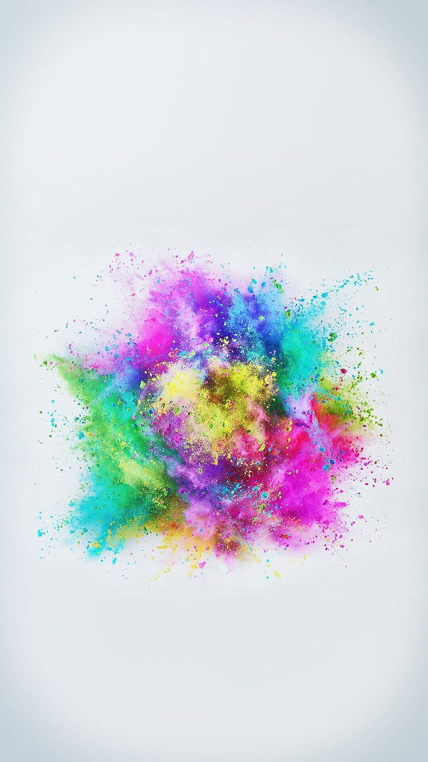 Color Burst White Backgrounds, ledakan warna cerah wallpaper ponsel HD