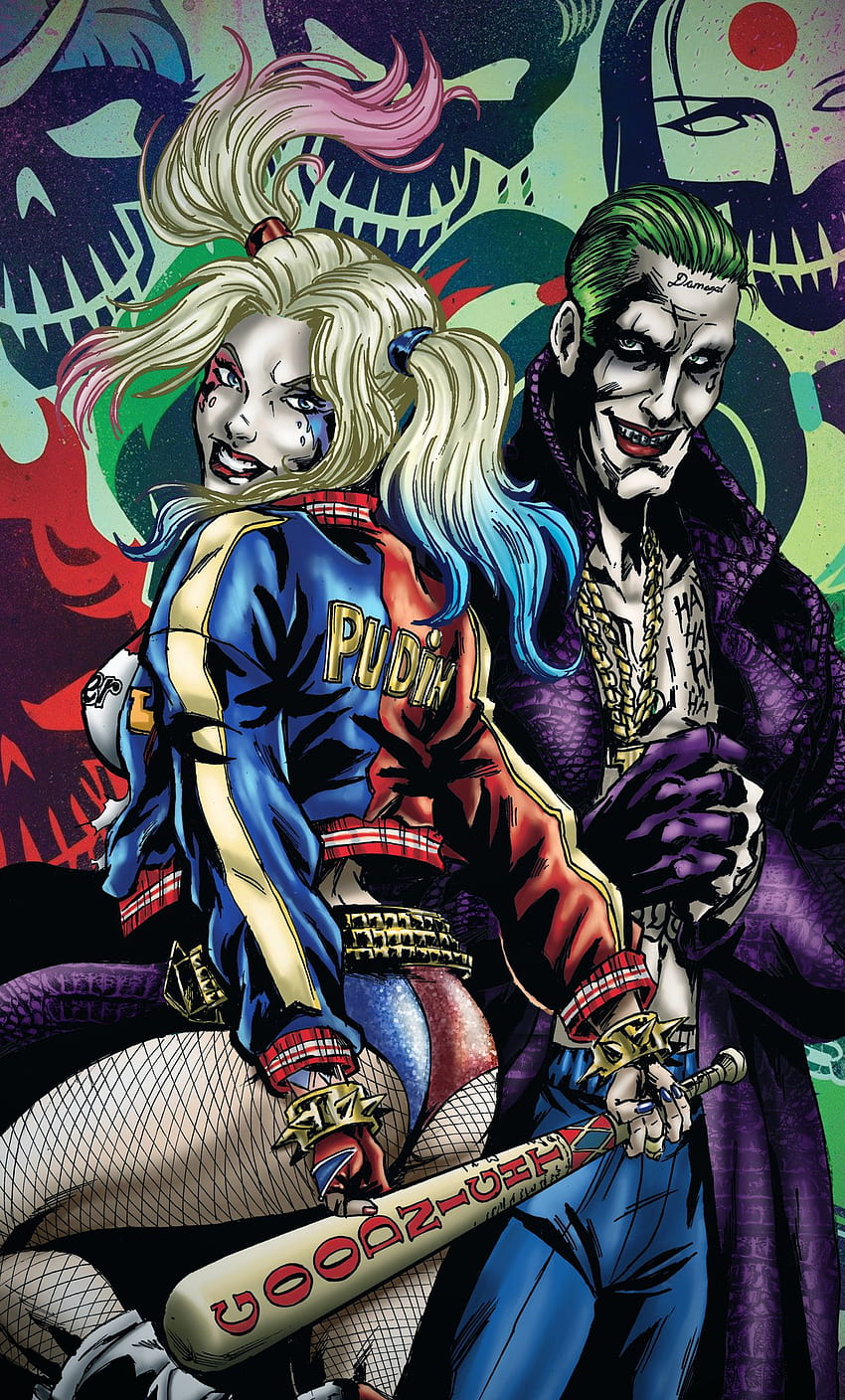 1280x2120 Joker And Harley Quinn Art iPhone , Backgrounds, and, joker and  girlfriend HD phone wallpaper | Pxfuel