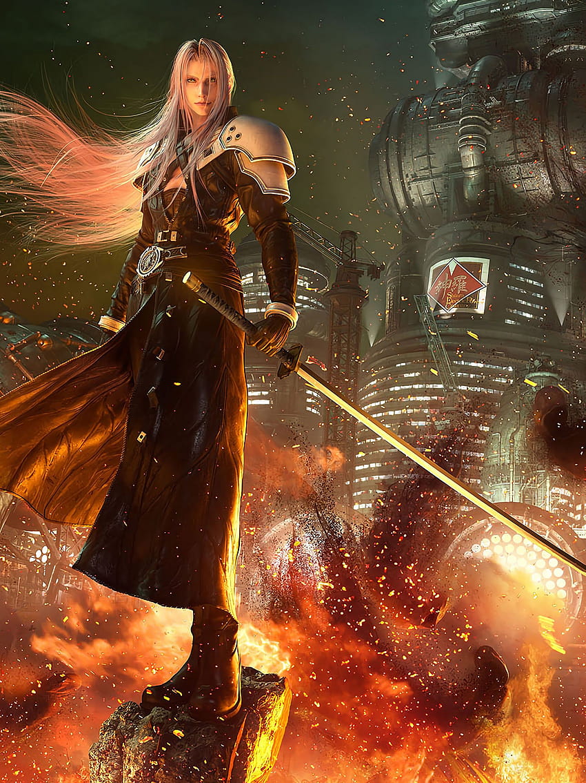 Sephiroth Final Fantasy 7 Remake, Final Fantasy 7 Remake iPhone HD-Handy-Hintergrundbild
