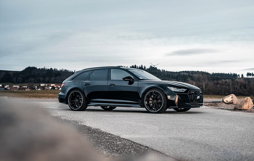 Audi, black, side view, ABBOT, universal, RS 6, 2020, 2019, V8 Twin, audi rs6 abt HD wallpaper