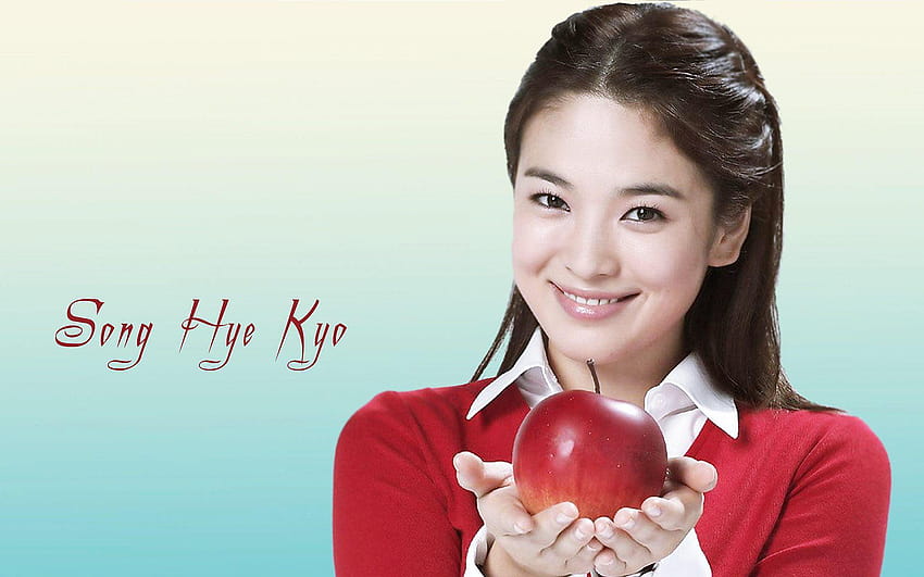 Song Hye Kyo Showing Apple, south korean song hye kyo HD wallpaper