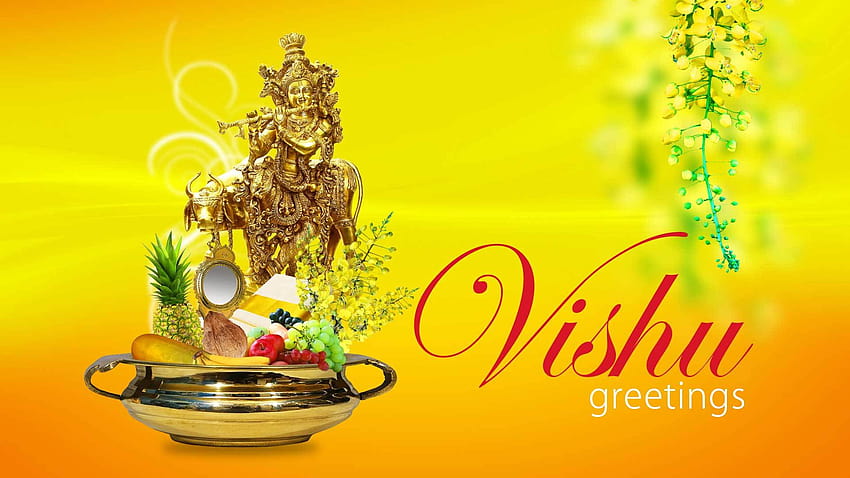 Vishu-Grüße, Vishu-Kani HD-Hintergrundbild