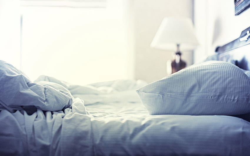 manhã luz felicidade humor cobertor travesseiro dormindo da saída papel de parede HD