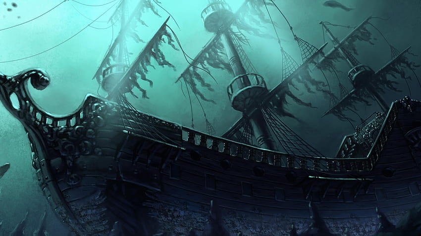 Hayalet Korsan Gemisi Yüksek Kalitede Çözünürlük « Uzun, hayalet gemi HD duvar kağıdı
