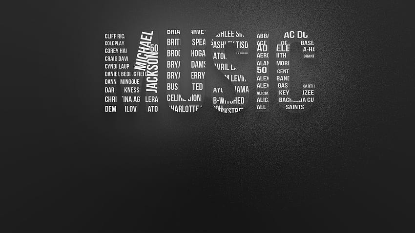 Music Artist Names In Letters For HD Wallpaper Pxfuel