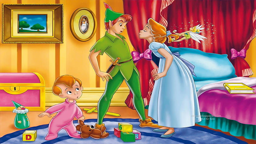 Latar Belakang Peter Pan Disney 1920x1080, peter pan dan teman-teman Wallpaper HD
