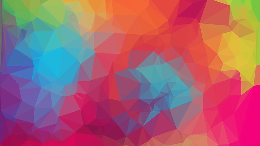 Bright Geometric, colorful triangles geometric HD wallpaper