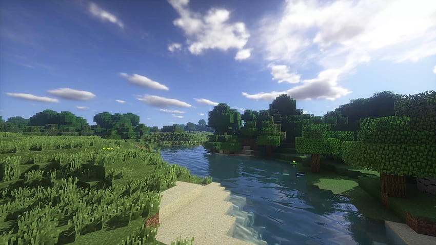 landscape, Minecraft, Shaders / and Mobile, minecraft shaders HD wallpaper