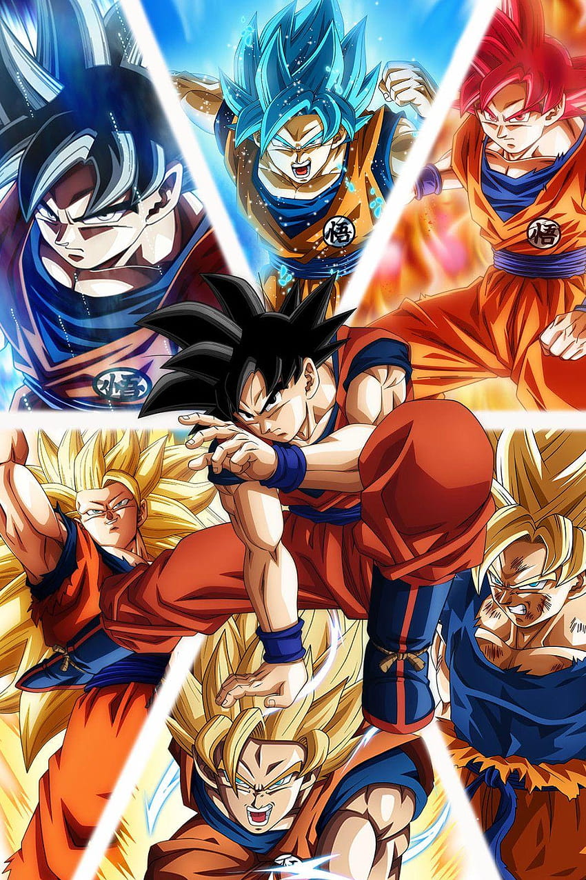รายละเอียดเกี่ยวกับ Dragon Ball Z/Super Poster Goku จาก Normal ถึง goku christmas วอลล์เปเปอร์โทรศัพท์ HD