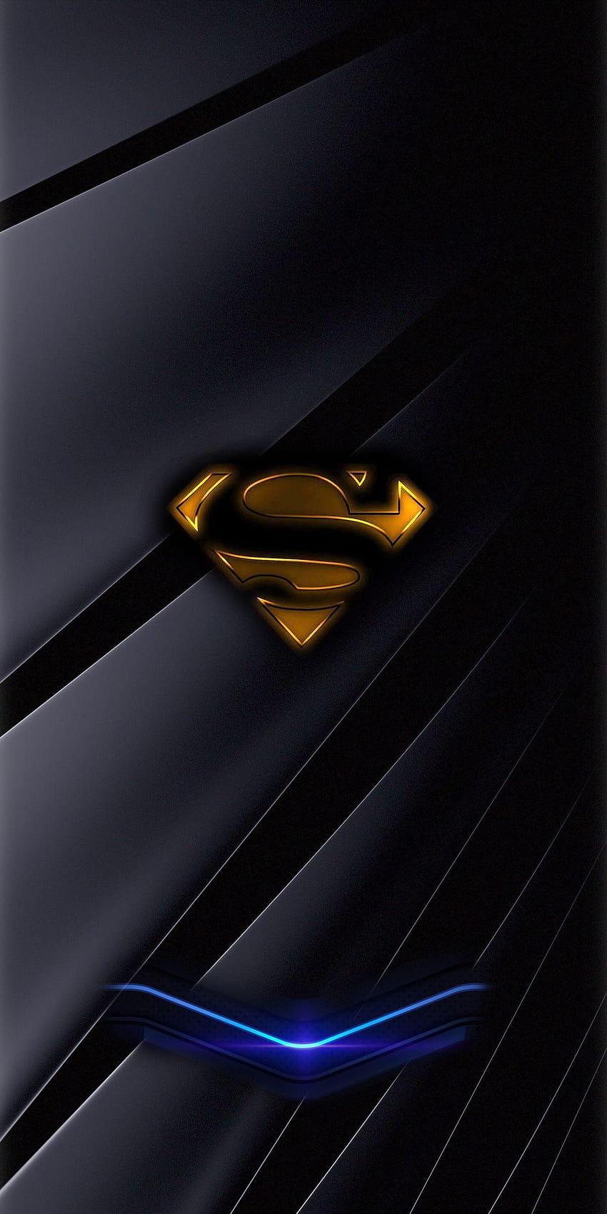 iphone amoled superman black logo Papel de parede de celular HD