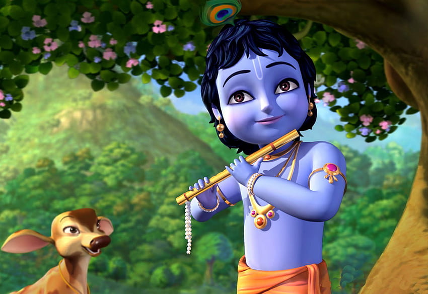 Petit Krishna, petit Radha Krishna Fond d'écran HD