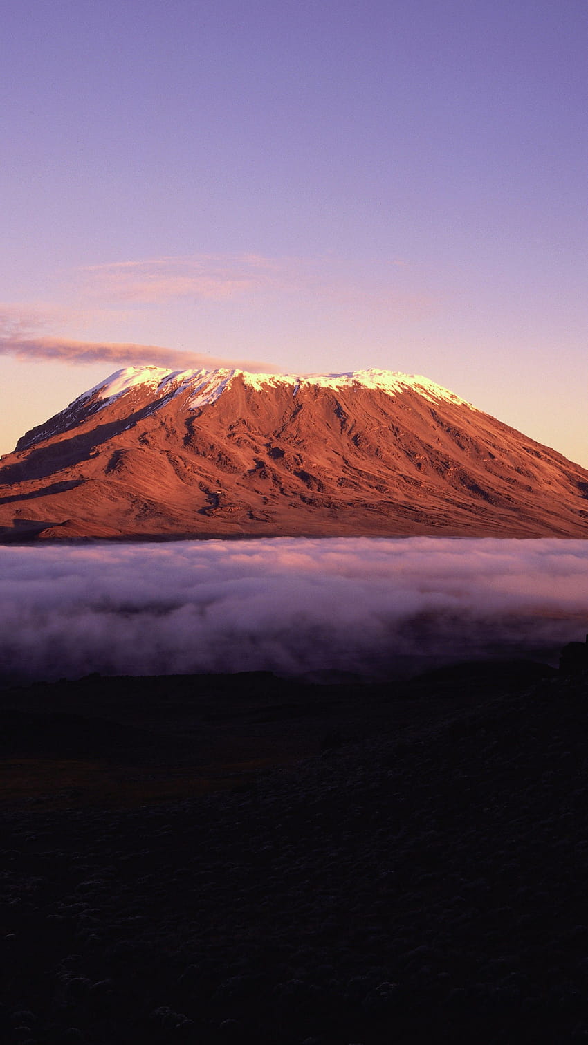 Kilimanjaro แอฟริกา ภูเขา ท้องฟ้า เมฆ ธรรมชาติ วอลล์เปเปอร์โทรศัพท์ HD