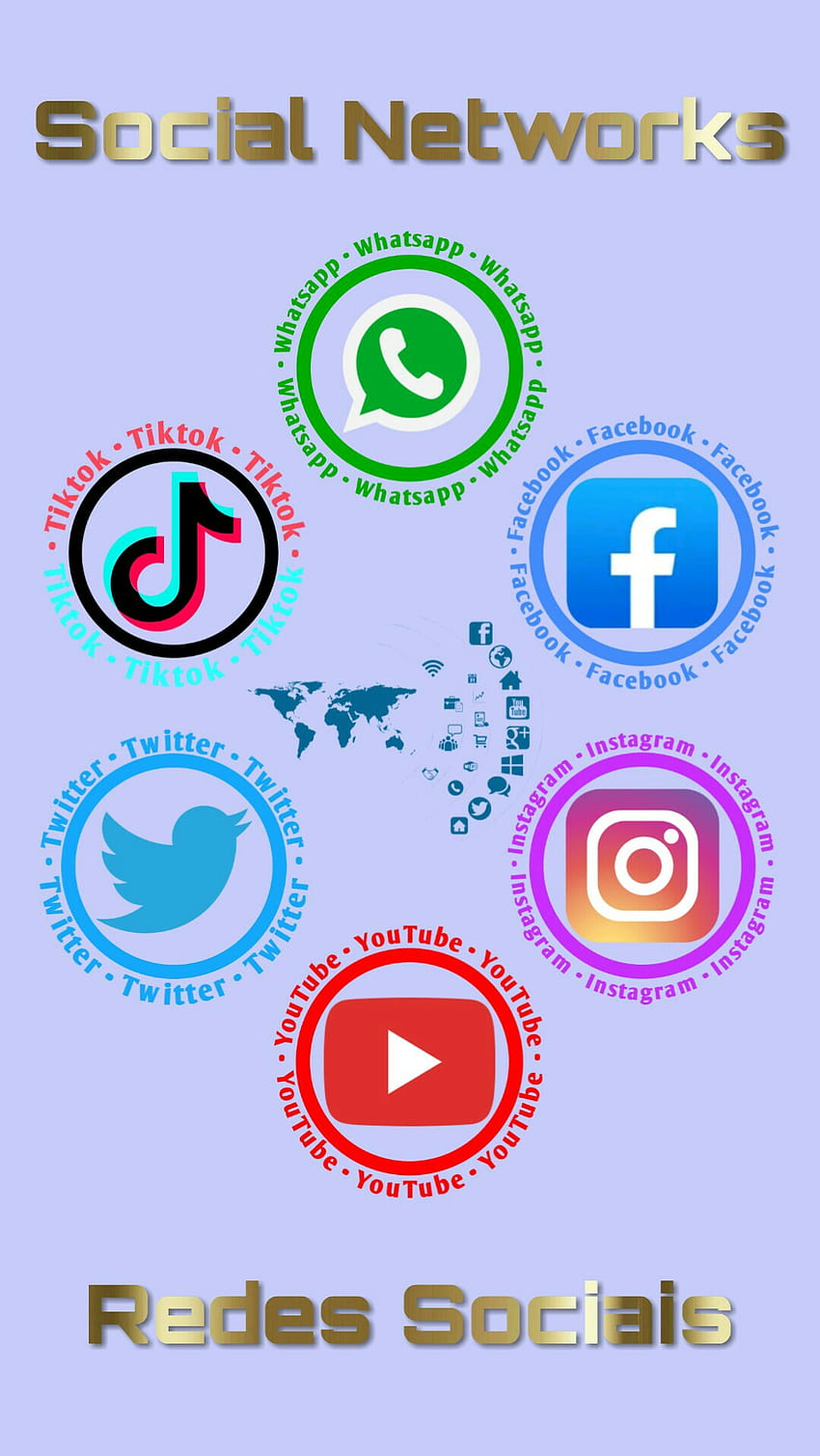 WhatsApp Facebook Instagram Hintergründe, WhatsApp Facebook Instagram Logos HD-Handy-Hintergrundbild