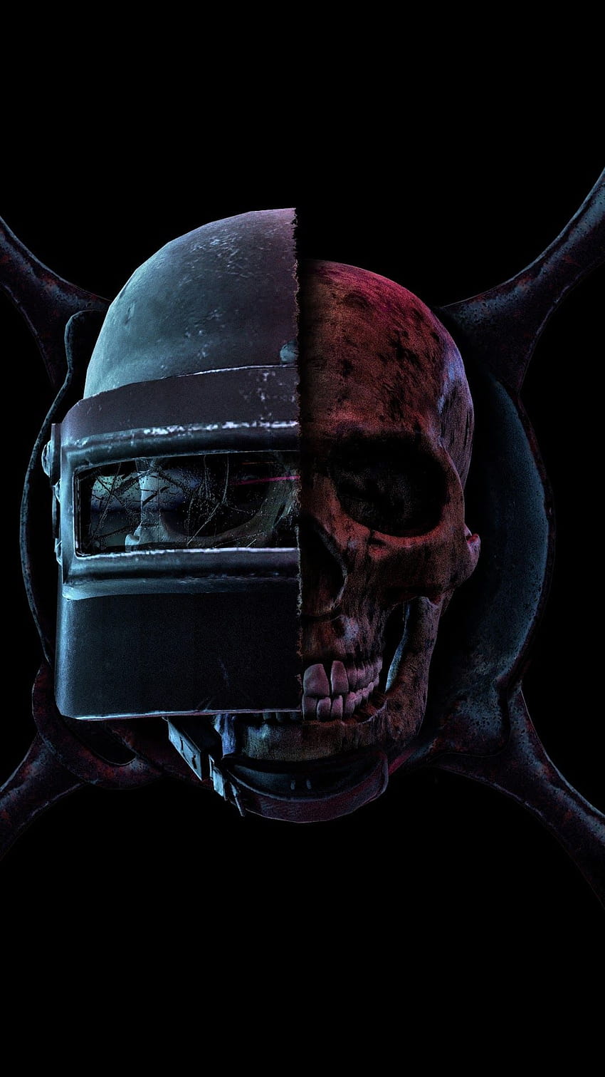 PUBG Skull Helmet Frying Pan PlayerUnknown's Battlegrounds, pubg iphone x Sfondo del telefono HD