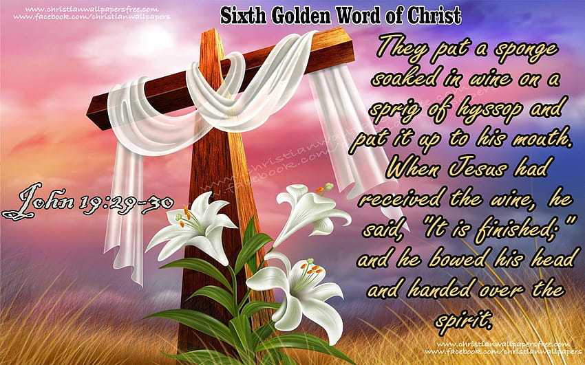 Seven Golden Words of Christ, easter words HD wallpaper