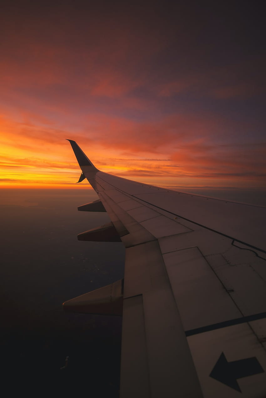 Airplane sunset HD phone wallpaper | Pxfuel