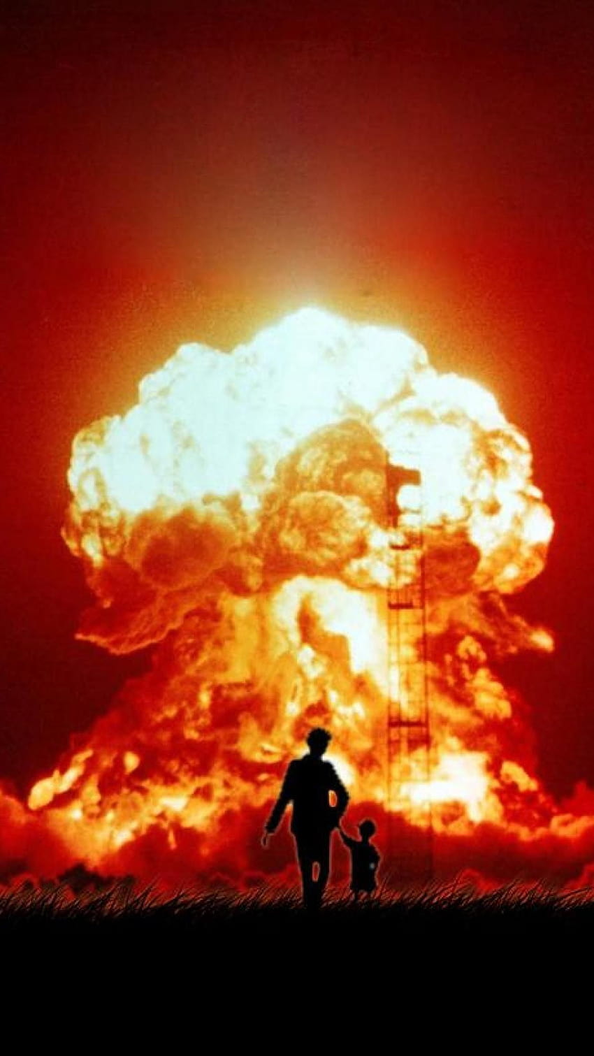 Explosión nuclear, bomba de explosión fondo de pantalla del teléfono