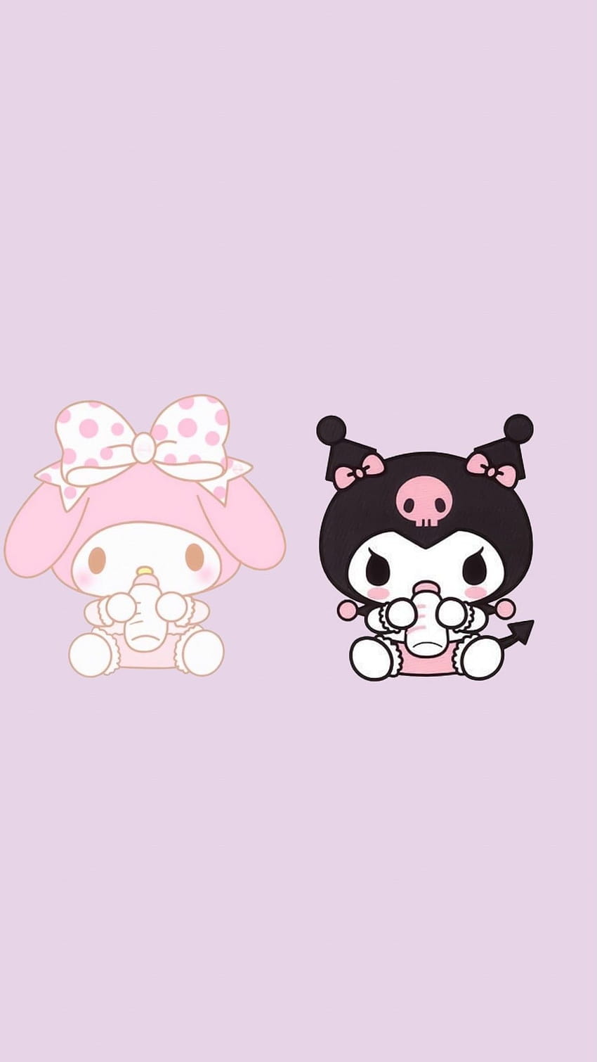 2 Kuromi And Melody, my melody iphone HD phone wallpaper