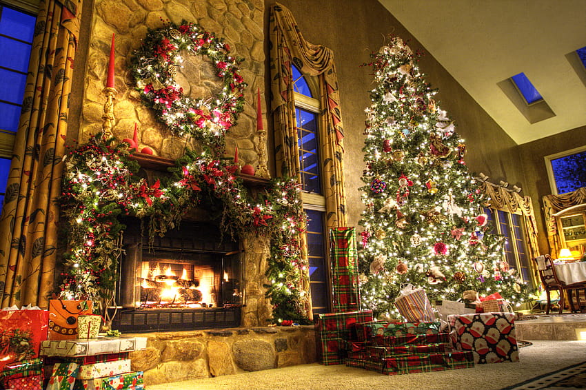 Christmas Fireplace Screensaver posted by Ryan Anderson, christmas fireplace scenes HD wallpaper