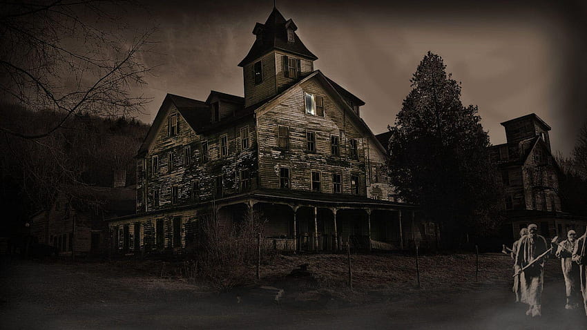 Casa embrujada, casa espeluznante de Halloween fondo de pantalla