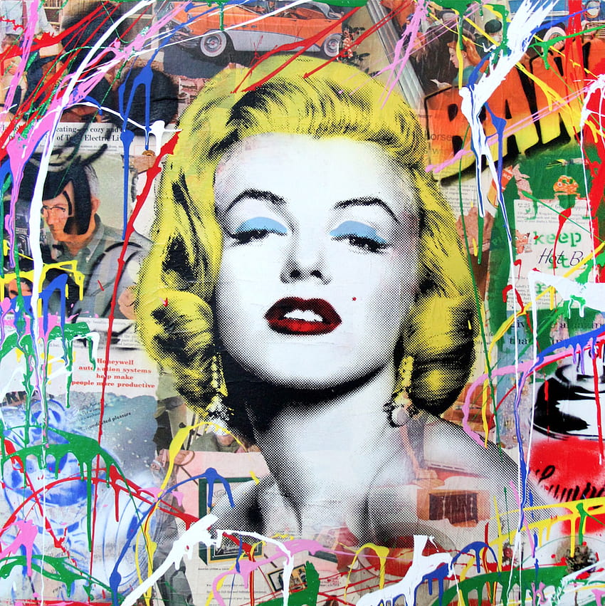 Marilyn Monroe por Mr. Brainwash, mr brainwash fondo de pantalla del teléfono
