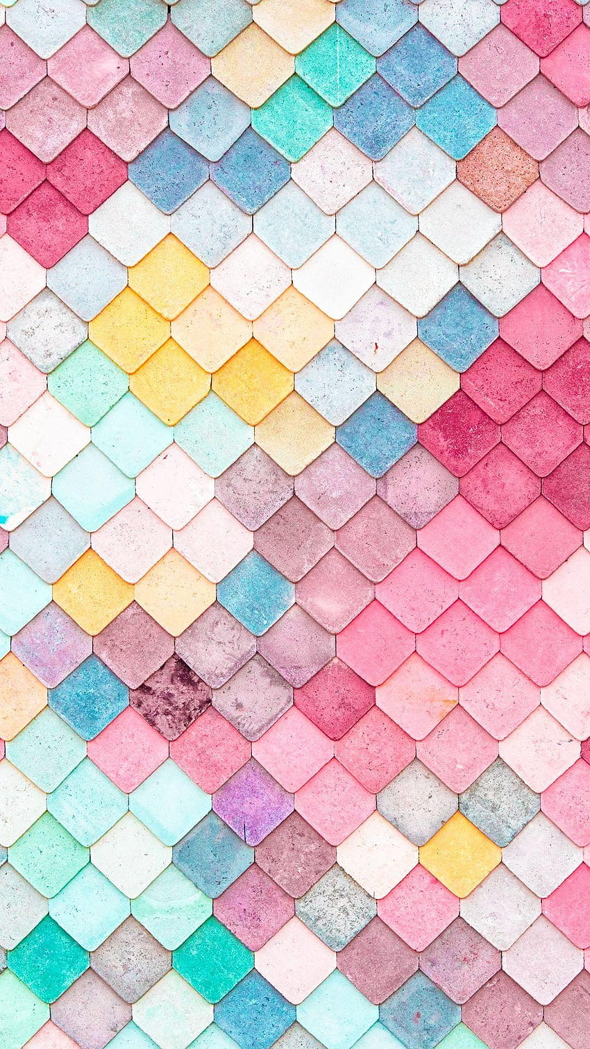 Colorful Roof Tiles Pattern, patterns HD phone wallpaper