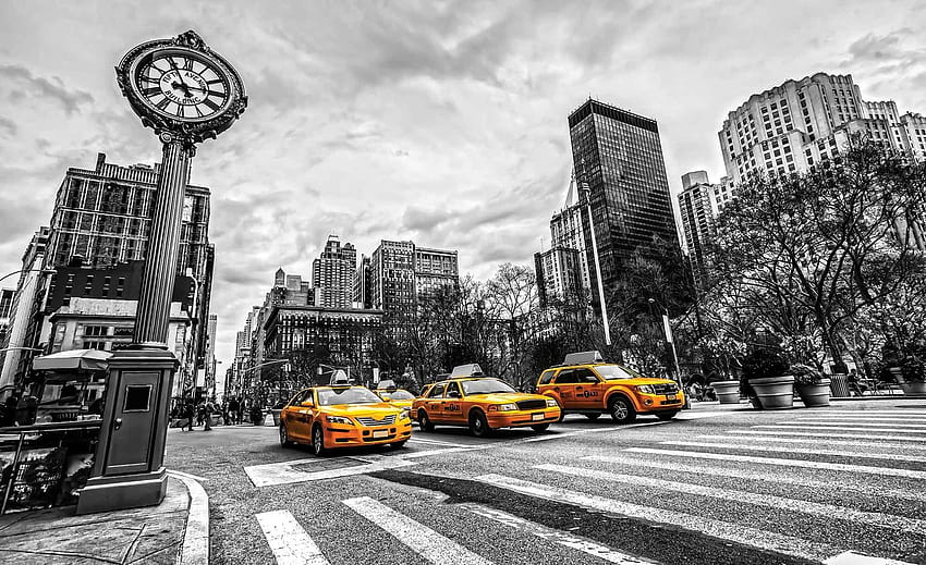New York City Cabs Wall Paper Mural, new york taxi HD wallpaper