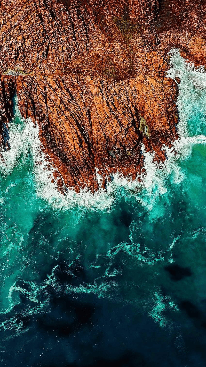 grafia aérea do mar da montanha, dobra Papel de parede de celular HD
