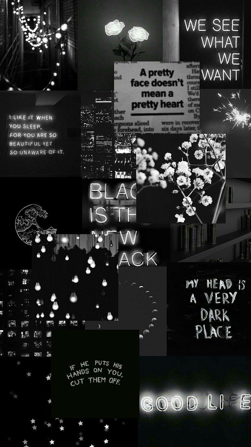 Jaden on Pretty Lockscreens in 2019, black and grey aesthetic collage ...