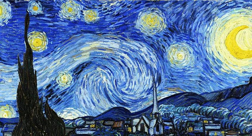 Noche estrellada, sternenklare Nacht von Van Gogh HD-Hintergrundbild