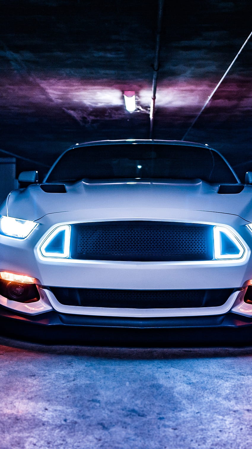 Ford Mustang Neon lights iPhone 6 Plus, mustang mobile HD phone wallpaper