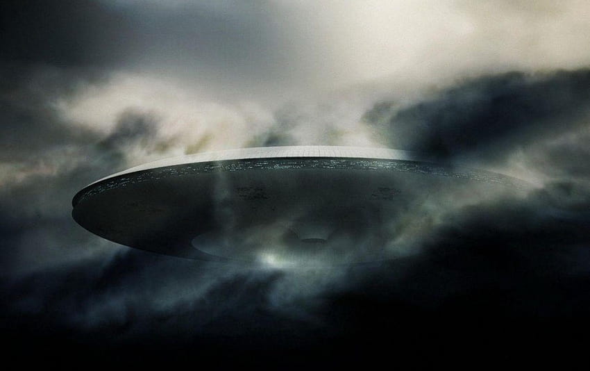 Dunkles UFO HD-Hintergrundbild