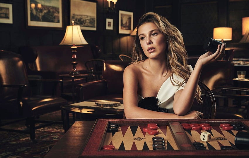 look, girl, table, the game ...goodfon, backgammon HD wallpaper