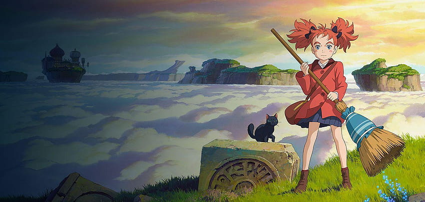 Review] Mary and the Witch's Flower – Anime B&B, tib and gib cats HD wallpaper