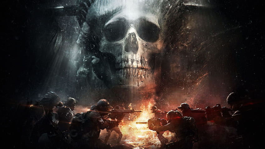 2560x1440 tom clancy's the division, game, skull, soldiers, dual wide, 16:9, , 2560x1440 , background, 2772, skull gaming HD wallpaper