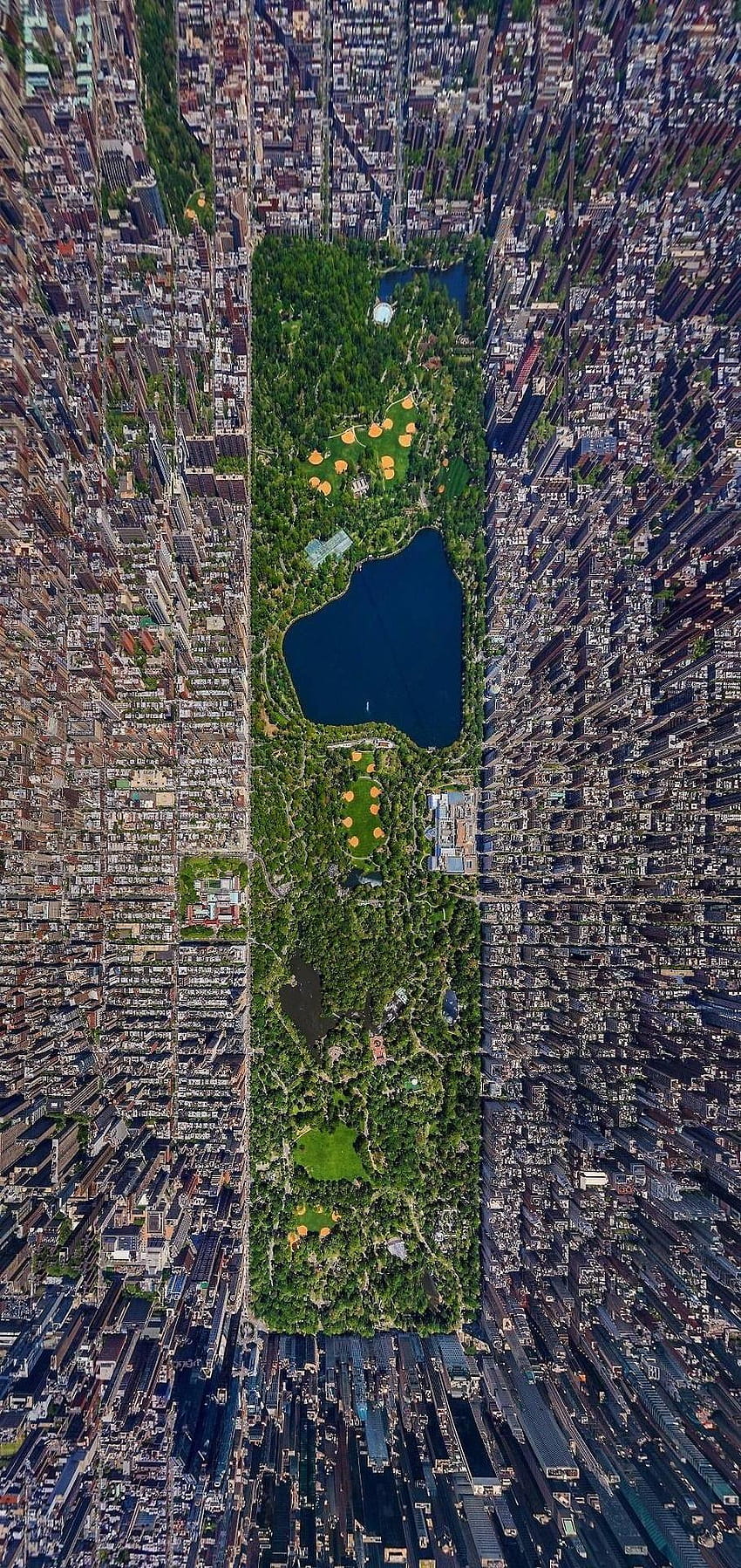 Central Park desde arriba, central park android fondo de pantalla del teléfono