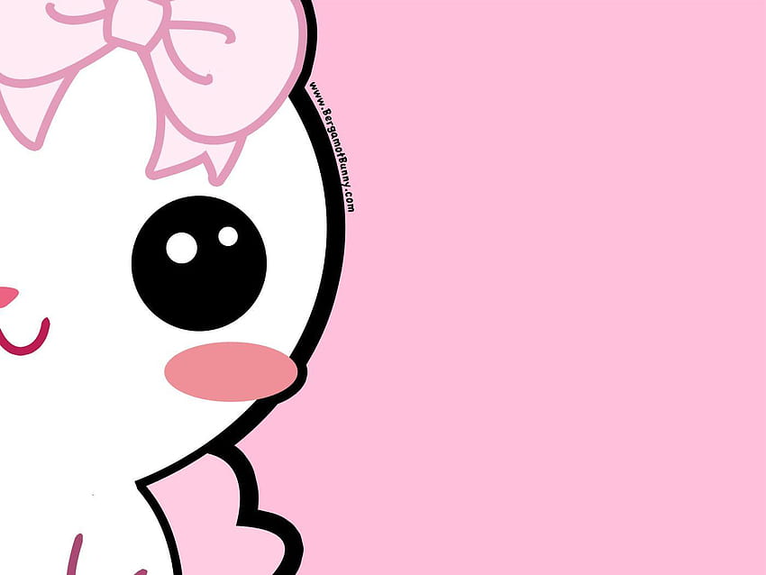 Cute Cartoon Bunny, kartun pink yang lucu Wallpaper HD