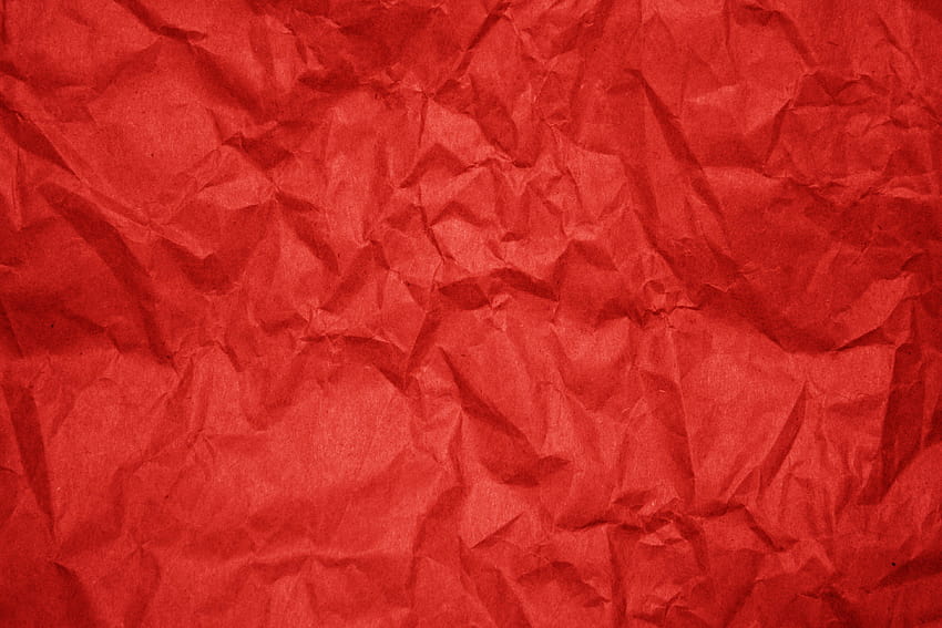 red paper red wrinkled paper texture, red texture HD wallpaper