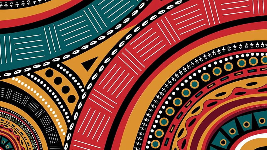 Modello ispirato africano tribale in Adobe Illustrator, modelli africani Sfondo HD
