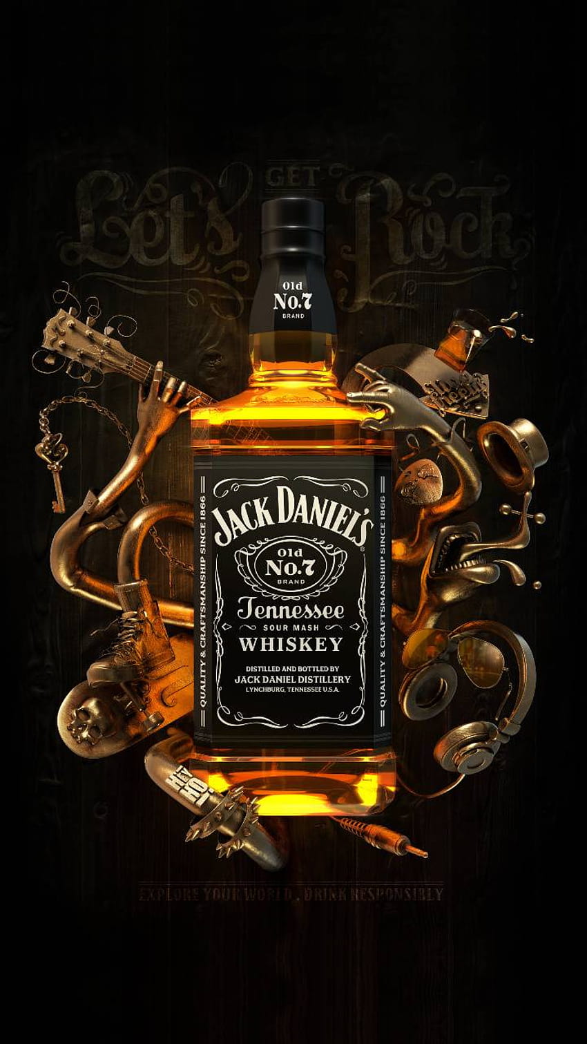 Illustration de Jack Daniels par Snk77, Jack Daniels Android Fond d'écran de téléphone HD